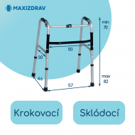 Krokovacie chodítko štvorbodové